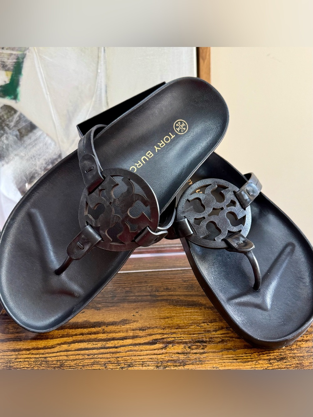 Tory Burch Miller Cloud lLather Thong Sandals